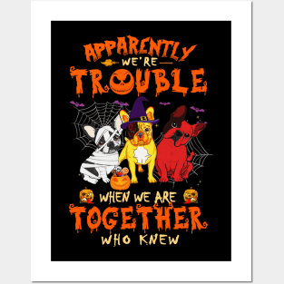 Apparently We're Trouble When We Are Together tshirt  Giraffe Halloween T-Shirt Posters and Art